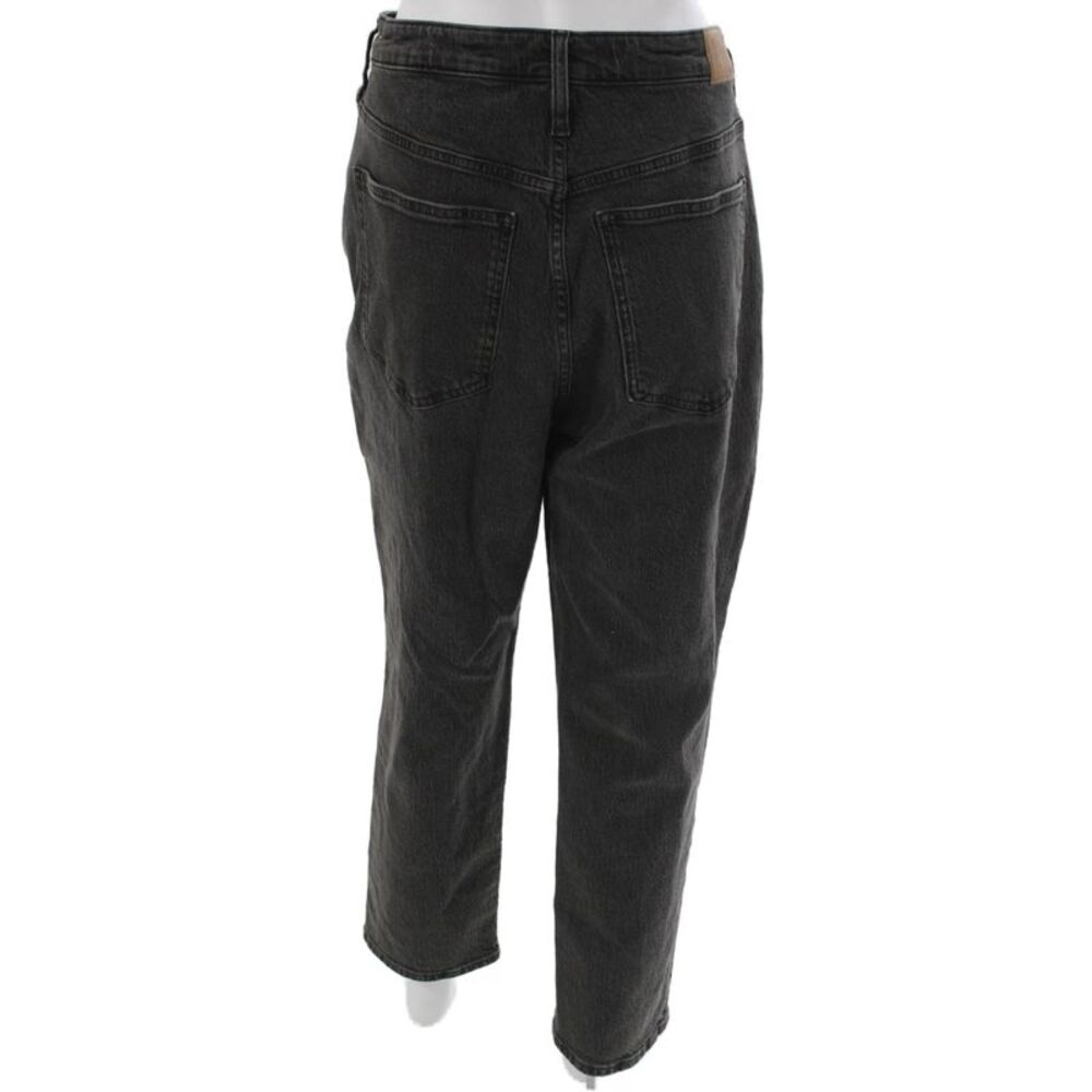 Madewell Women Mom High Rise Gray Cotton Blend Jeans Button Fly Size 32 - Picture 3 of 5